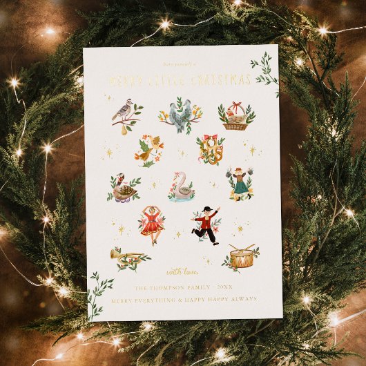 12日のクリスマス |フォトホリデーカード 箔シーズンカード