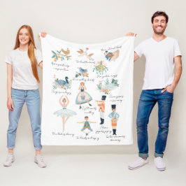 12日のクリスマス フリースブランケット