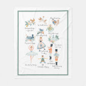 12日のクリスマス フリースブランケット (正面)