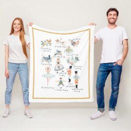 12日のクリスマス フリースブランケット