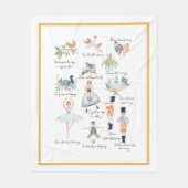 12日のクリスマス フリースブランケット (正面)