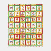 12日のクリスマス フリースブランケット (正面)