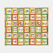 12日のクリスマス フリースブランケット (正面(横))