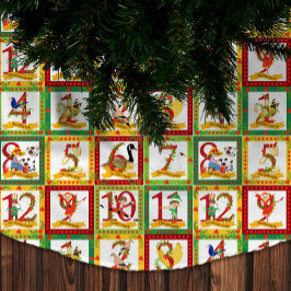 12日のクリスマス ブラッシュドポリエステルツリースカート