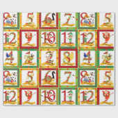 12日のクリスマス ラッピングペーパー (フラット)