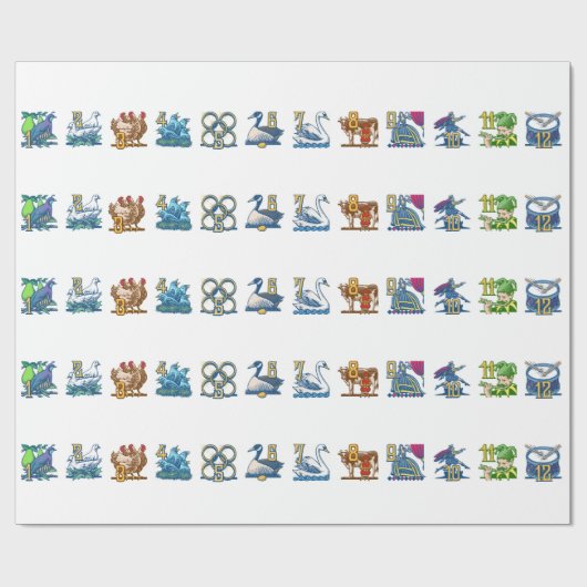 12日のクリスマス ラッピングペーパー (フラット)