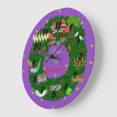 12日のクリスマス ラージ壁時計 (傾斜)