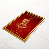 12日のクリスマス、レディース踊り 箔シーズンカード (回転した状態)