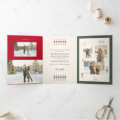 12日のクリスマス 三つ折りクリスマスカード (内部)