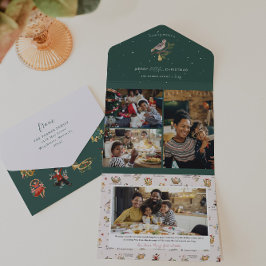 12日のクリスマス |休日の写真コラージュ オールインワン招待状