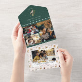 12日のクリスマス |休日の写真コラージュ オールインワン招待状 (貼ってはがせる)