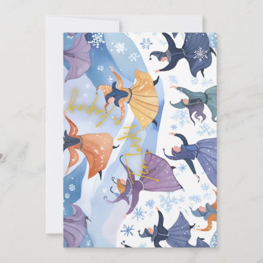 12日のクリスマス – 10の領主が跳躍 シーズンカード (正面)