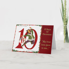 12日のクリスマスLeaping 10人の主 シーズンカード