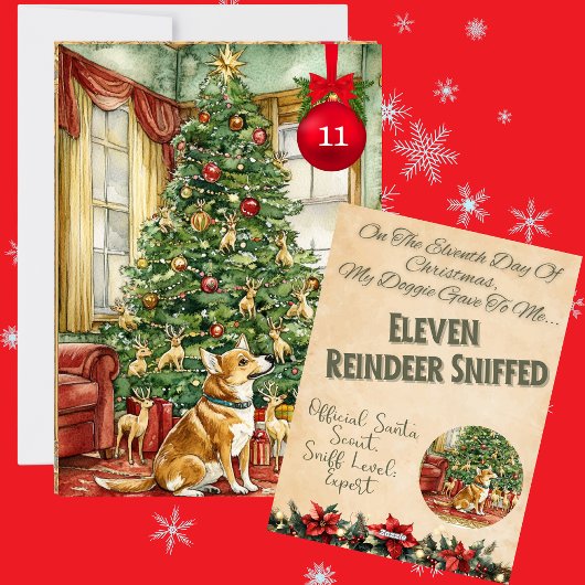 12日のドギーのクリスマス11 シーズンカード