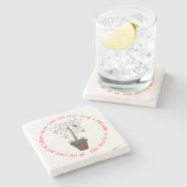 12日のナシ木のクリスマスのヤマウズラ ストーンコースター (横)