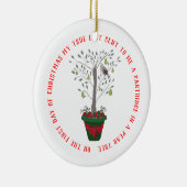 12日のナシ木のクリスマスのヤマウズラ セラミックオーナメント (右)