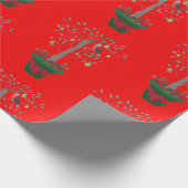 12日のナシ木のクリスマスのヤマウズラ ラッピングペーパー (角)