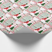 12日のローラーのダービーのクリスマス ラッピングペーパー (角)
