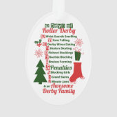 12日のローラーのダービーのクリスマス、ローラースケートで滑る オーナメント (裏面)