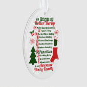 12日のローラーのダービーのクリスマス、ローラースケートで滑る オーナメント (正面)