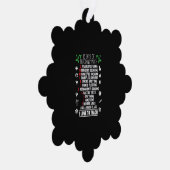 12日の数学教え先生クリスマスプレゼント オーナメントカード (右)