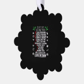 12日の数学教え先生クリスマスプレゼント オーナメントカード (左)