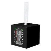 12日の数学教え先生クリスマスプレゼント キューブオーナメント (正面アングル)