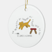 12日のCatmas 10の主跳躍猫の写真 セラミックオーナメント (左)