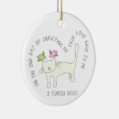 12日のCatmas 2のカメの鳩猫の写真 セラミックオーナメント (右)