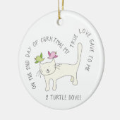 12日のCatmas 2のカメの鳩猫の写真 セラミックオーナメント (左)