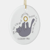 12日のCatmas 5ゴールデンリングや輪猫写真 セラミックオーナメント (右)