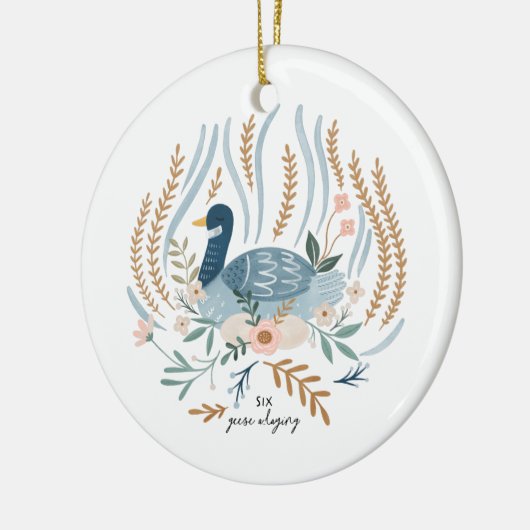 12日ズオブクリスマスホリデー伝統的ガース セラミックオーナメント (左)