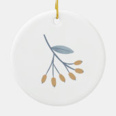 12日ズオブクリスマスホリデー伝統的ガース セラミックオーナメント (裏面)