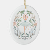 12日ズオブクリスマスホリデー伝統的レディ セラミックオーナメント (右)