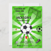 12日目をテーマにしたグリーンモダンスポーツボール 招待状 (正面)