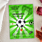 12日目をテーマにしたグリーンモダンスポーツボール 招待状