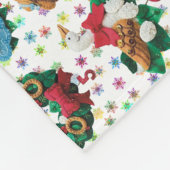 12日間のクリスマス 手作りフェルトオーナメント 子ども フリースブランケット (角)