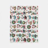 12日間のクリスマス 手作りフェルトオーナメント 子ども フリースブランケット (正面)