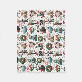 12日間のクリスマス 手作りフェルトオーナメント 子ども フリースブランケット