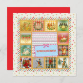 12日間のクリスマス、梨の木のクイナ シーズンカード (正面/裏面)