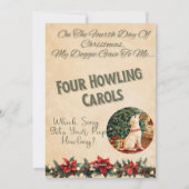 12日間のドギークリスマス デー4 シーズンカード (裏面)