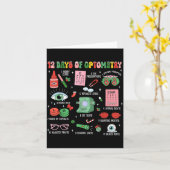 12日間の眼科クリスマス カード (黄色い花)