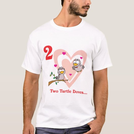 12日間の2羽のキジバト Tシャツ (正面)