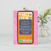 12日15日16日18日21番目の携帯電話誕生日 招待状 (スタンド正面)