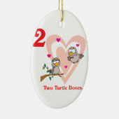 12日2匹のウミガメ セラミックオーナメント (右)