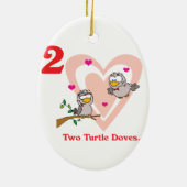 12日2匹のウミガメ セラミックオーナメント (裏面)