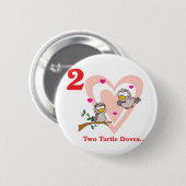 12日2匹のウミガメ 缶バッジ (正面&裏面)