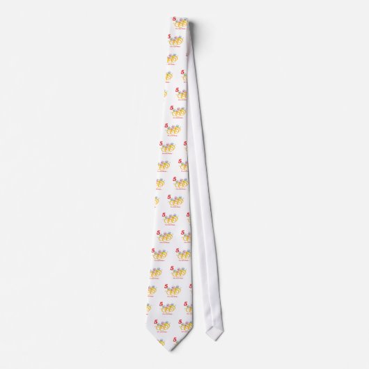 12日5個の金ゴールド ネクタイ (正面)