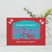 12日・13日・14日バースデーパーティー赤自転車 招待状 (スタンド正面)
