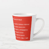 12日LYRICSラテマグカップ/赤 カフェラテマグ (右)